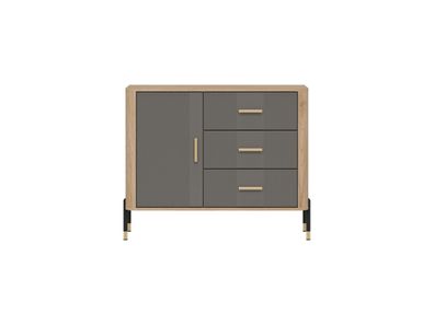 Kommode Dante DT03 Schubladenschrank - Cremona Eiche/Grau