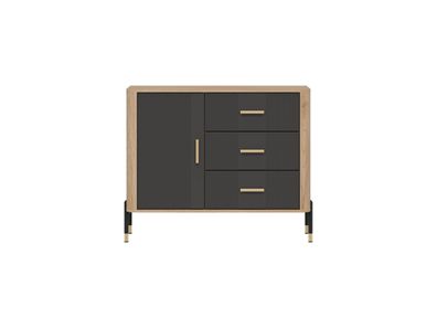 Kommode Dante DT03 Schubladenschrank - Cremona Eiche/Anthrazit