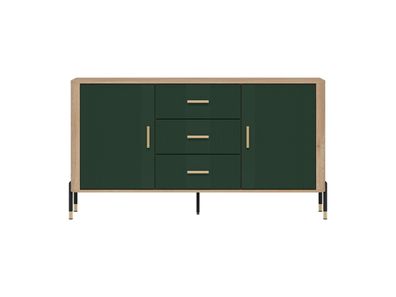 Kommode Dante DT06 Sideboard - Cremona Eiche/Grün