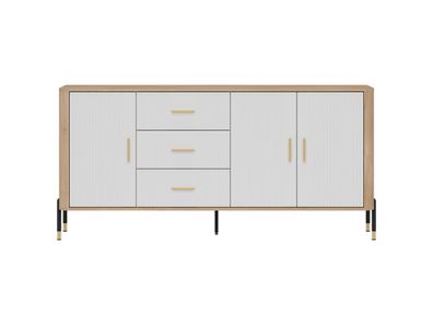 Kommode Dante DT07 Sideboard - Cremona Eiche/Weiß