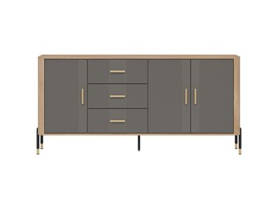 Kommode Dante DT07 Sideboard - Cremona Eiche/Grau