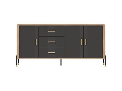 Kommode Dante DT07 Sideboard - Cremona Eiche/Anthrazit