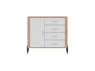 Kommode Dante DT08 Schubladenschrank - Cremona Eiche/Weiß