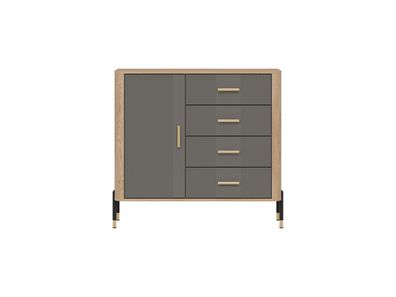 Kommode Dante DT08 Schubladenschrank - Cremona Eiche/Grau