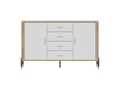 Kommode Dante DT09 Schubladenschrank - Cremona Eiche/Weiß