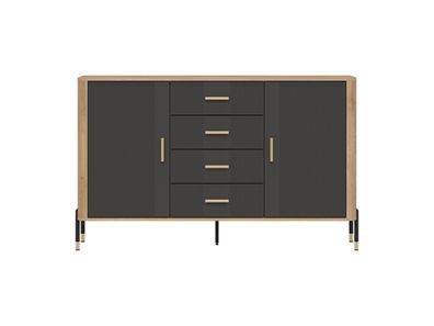 Kommode Dante DT09 Schubladenschrank - Cremona Eiche/Anthrazit