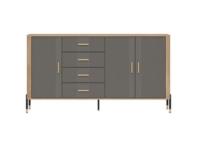Kommode Dante DT10 Schubladenschrank - Cremona Eiche/Grau