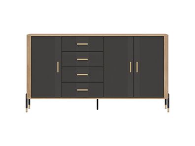 Kommode Dante DT10 Schubladenschrank - Cremona Eiche/Anthrazit
