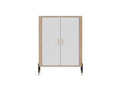 Kommode Dante DT11 Wohnzimmerschrank - Cremona Eiche/Weiß