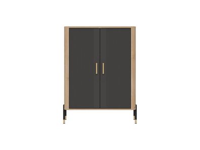 Kommode Dante DT11 Wohnzimmerschrank - Cremona Eiche/Anthrazit