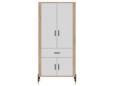 Kleiderschrank Dante DT16 Drehtürenschrank - Cremona Eiche/Weiß