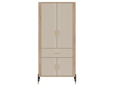 Kleiderschrank Dante DT16 Drehtürenschrank - Cremona Eiche/Kaschmir