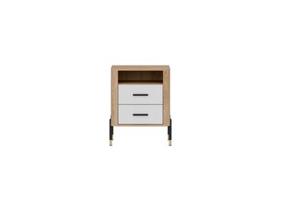 Nachttisch Dante DT22 Nachtschrank - Cremona Eiche/Weiß