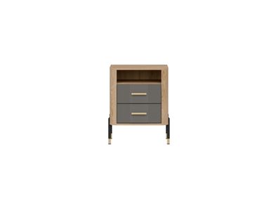 Nachttisch Dante DT22 Nachtschrank - Cremona Eiche/Grau