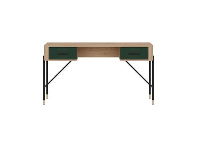 Schreibtisch Dante DT23 140 cm - Cremona Eiche/Grün