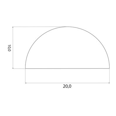 DP26 SIL Silikonschaum Halbrundprofil D-Profil 20x10 mm Gummidichtung Türdichtung