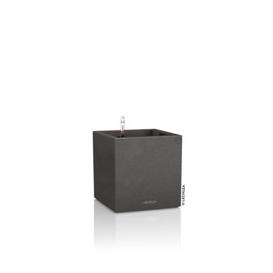 LECHUZA® Pflanzgefäße CANTO Stone 30 low Graphitschwarz All-in-One