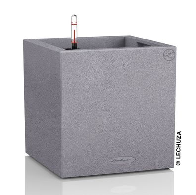 LECHUZA® Pflanzgefäße CANTO Stone 40 low Steingrau All-in-One