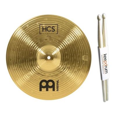 Meinl Becken HCS14C Crash 14 Zoll mit Schlagzeugstöcken