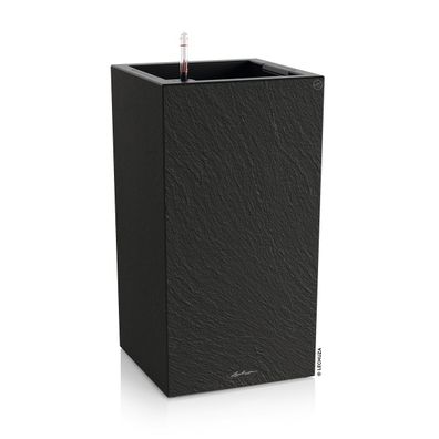 LECHUZA® Pflanzgefäße CANTO Slatestone 30 high Dunkelgrau All-in-One