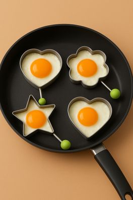Spiegeleiform Edelstahl Spiegeleierform Braten Herz Blume Stern Eierform Eier