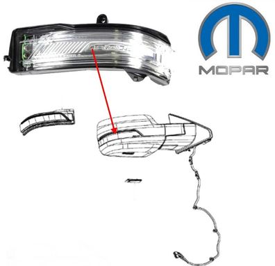 Blinkerglas links vorne RAM 1500 (Gen.5) ab Bj:2019+ Mopar