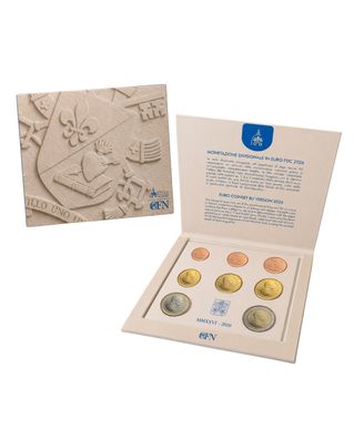Original KMS 2026 Vatikan Papst Leo im Folder 1 cent-2 euro im Folder - VVK