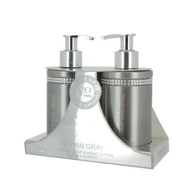 Graues Kristall-Handpflege-Kosmetikset mit VIII