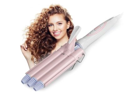Maxxmee Welleneisen Mit 2 Temperaturstufen rosa/weiß