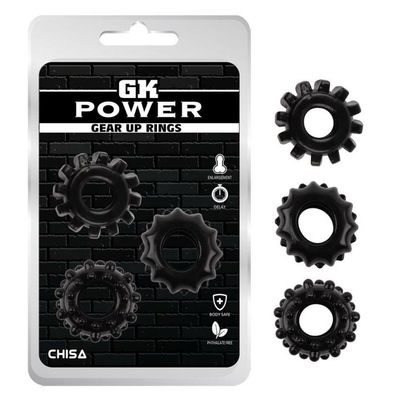 Kit 3 Cock Ring Gear Up Schwarz