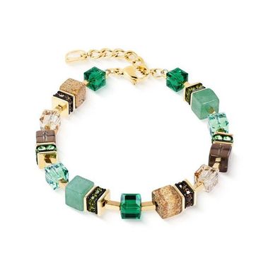 Armband - Edelstahl - GeoCUBE Grüner Aventurin