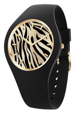 Ice-Watch Damenuhr ICE Wild S Schwarz/Goldfarben Zebra 025894