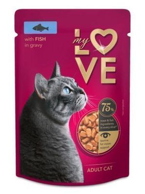 MY LOVE Katzenfutter im Beutel 85 g Fisch in Soße