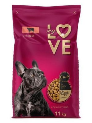 MY LOVE Trockenfutter für Hunde 11 kg Rindfleisch