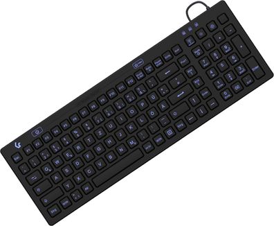 KeySonic KSK-6031INEL, Volle Größe (100%), Kabelgebunden, USB, QWERTZ, Schwarz
