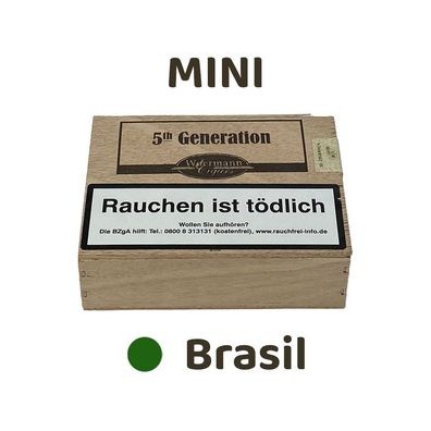 Woermann Cigars 5th Generation MINI BRASIL, 50 Zigarren in der Holzkiste
