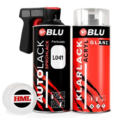 BLU Spraydosen L041 LO41 schwarz spray klarlack autolack für VW