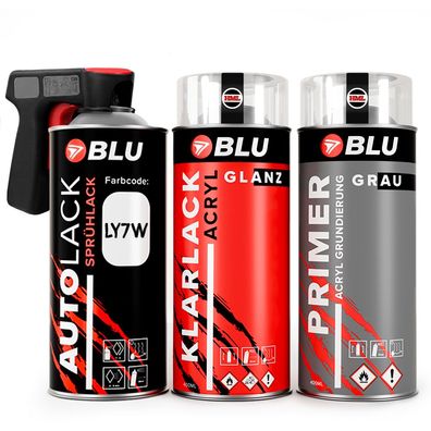 BLU Spraydosen LY7W silbersee spray klarlack grundierspray autolack für AUDI