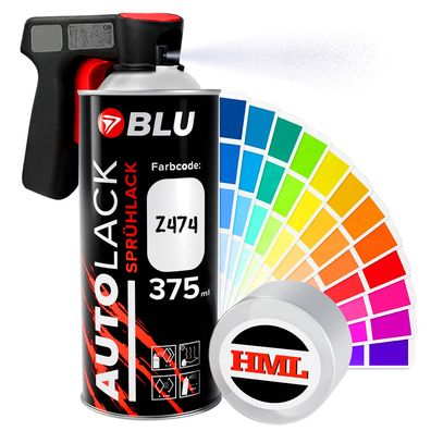BLU Spraydosen Z474 weiss casablanceweiss basislack spray autolack für OPEL 375ml