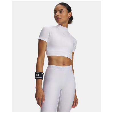 Under Armour Damen T-Shirt HeatGear Crop Mock SS 6010006