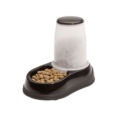 Maelson Feedo 060, Futterspender für Hunde und Katzen - Schwarz/Weiß, für 0,6kg