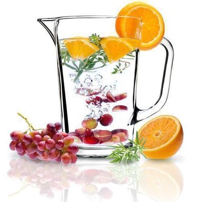 KADAX Krug, Glaskanne, Glaskrug aus robustem Glas, 1.23L