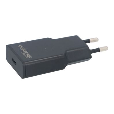 PATONA GaN PD20W USB-C USB-Schnellladegerät flach 20W QC3.0 schwarz