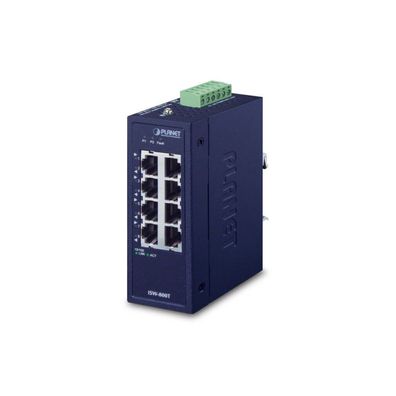 PLANET Industrial 8-Port 10/100TX Compact Ethernet Switch