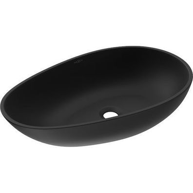 Mexen Nora Waschbecken aus Konglomerat 60 x 36 cm, Schwarz - 23056071