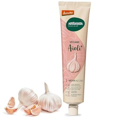 Naturata Vegane Aioli - demeter - Tube 190ml | Knoblauch-Creme ohne Ei - 190.0ml