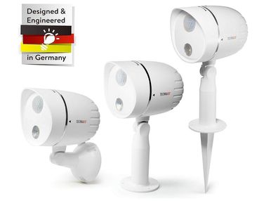 Technaxx LED-Aussenlampe TX-107 Batteriebetriebene mit PIR-Bewegungserkennung Weiß