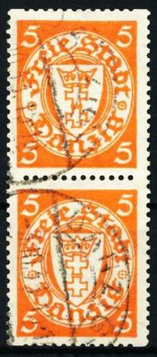 DANZIG 1924 Nr 193D-SP gestempelt SENKR PAAR X4BD136