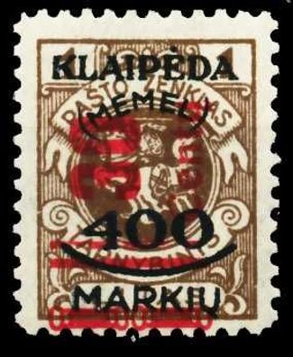 MEMEL 1923 Nr 232I postfrisch gepr. X681A56