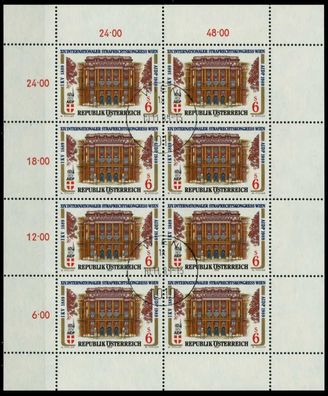 Österreich BLOCK Kleinbogen 1980-1989 Nr 1971 Z X71127E